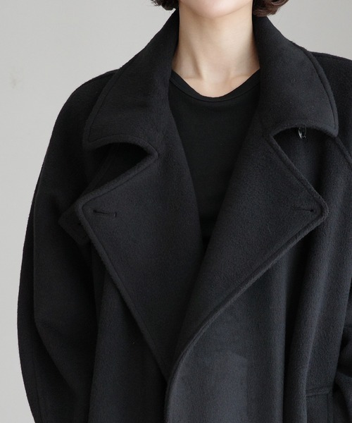 mayu - スタンドカラーコクーンスリーブロングコート made in INTER