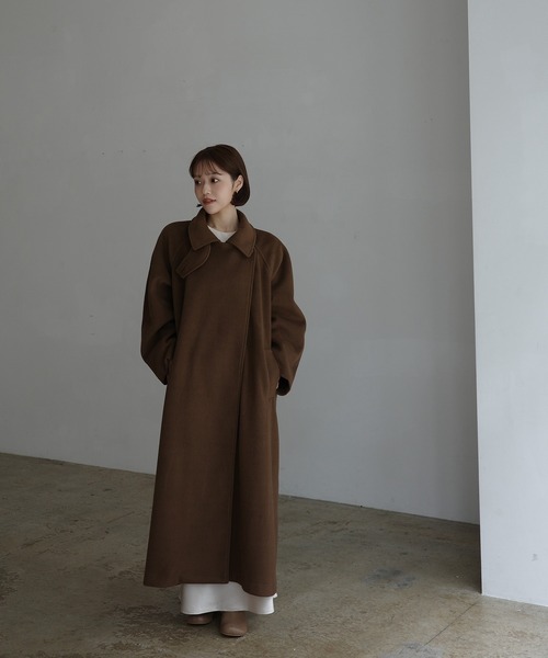 mayu - スタンドカラーコクーンスリーブロングコート made in INTER