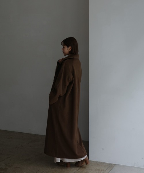 mayu - スタンドカラーコクーンスリーブロングコート made in INTER