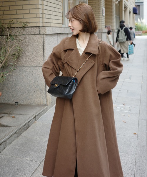 mayu - スタンドカラーコクーンスリーブロングコート made in INTER