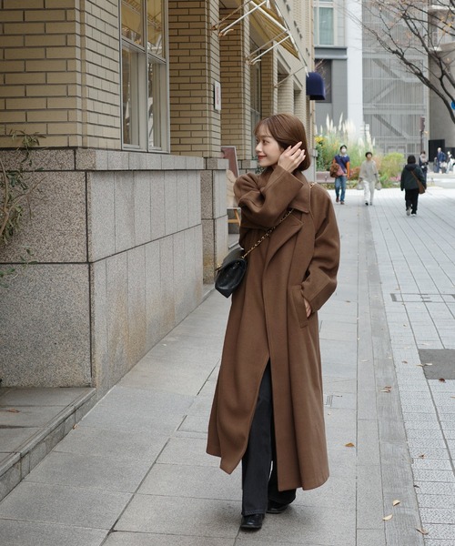 mayu - スタンドカラーコクーンスリーブロングコート made in INTER