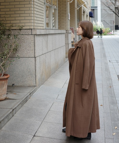 mayu - スタンドカラーコクーンスリーブロングコート made in INTER