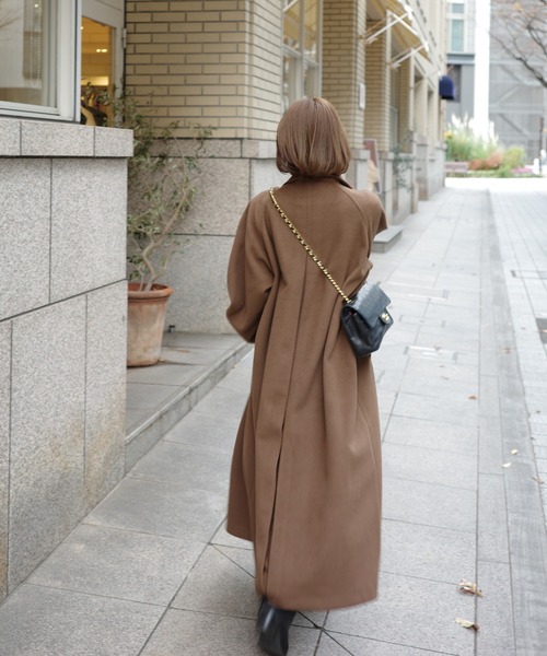 mayu - スタンドカラーコクーンスリーブロングコート made in INTER