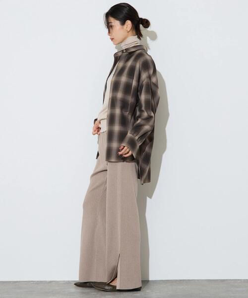 Liesse（リエス）の「チェックシャツ（シャツ/ブラウス・レディース・ブラウン・FREE）」の12枚目の写真