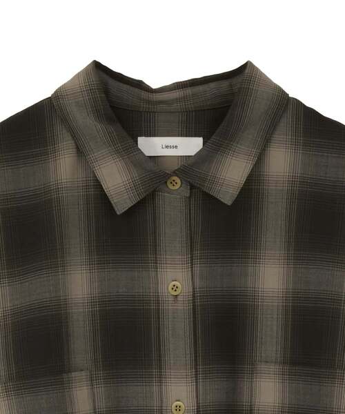 Liesse（リエス）の「チェックシャツ（シャツ/ブラウス・レディース・ブラウン・FREE）」の15枚目の写真