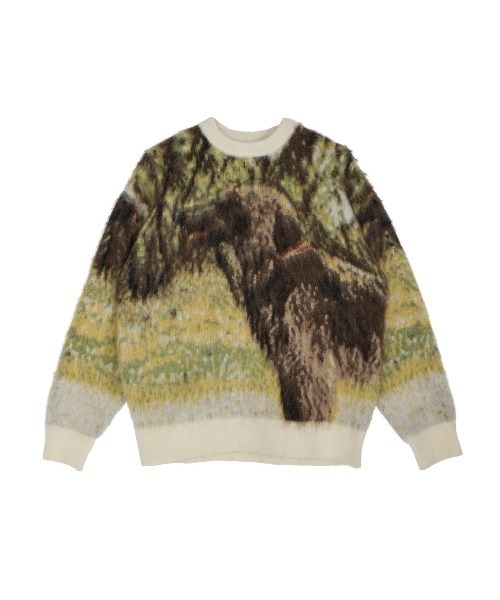 セール】DOG MOHAIR JACQUARD KNIT TOP（ニット/セーター）｜Ameri