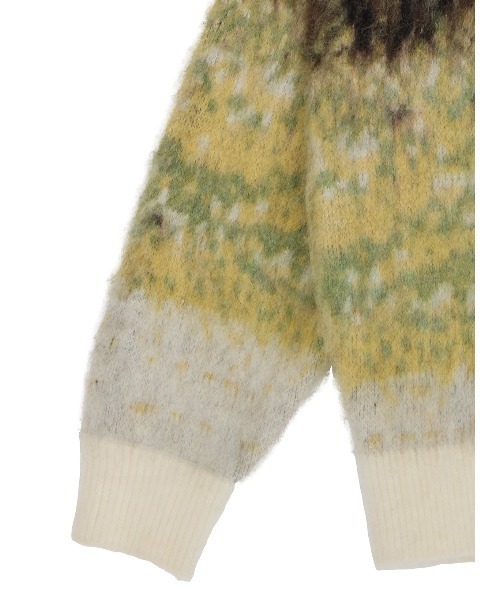 セール】DOG MOHAIR JACQUARD KNIT TOP（ニット/セーター）｜Ameri