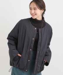 SHOO・LA・RUE | 【洗濯機可/撥水/リバーシブル】 ノーカラー中綿ブルゾン(ブルゾン)