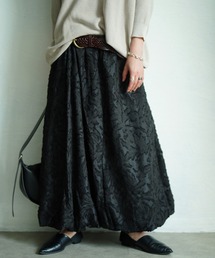 ジャガード」に該当するスカート（ブラック/黒色系・花柄・ボタニカル