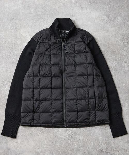 TAION/タイオン】ベーシック ハイネックWジップ ニットスリーブダウン