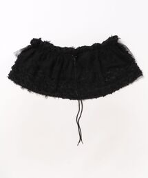 H.A.K（ハク）の「ランダムフリンジカットジャカード＋ナイロンチュール　マルチフリルストール（ストール/ショール）」