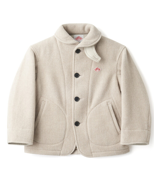 DANTON（ダントン）の「WOMEN'S WOOL PILE ROUND COLLAR JACKET（カバーオール・レディース・ネイビー/ベージュ/ベージュ系その他・34/38/36）」の4枚目の写真