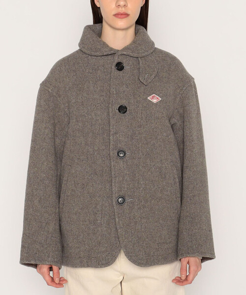 DANTON（ダントン）の「WOMEN'S WOOL PILE ROUND COLLAR JACKET（カバーオール・レディース・ネイビー/ベージュ/ベージュ系その他・34/38/36）」の5枚目の写真