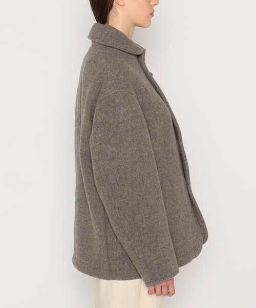 DANTON（ダントン）の「WOMEN'S WOOL PILE ROUND COLLAR JACKET（カバーオール・レディース・ネイビー/ベージュ/ベージュ系その他・34/38/36）」の7枚目の写真