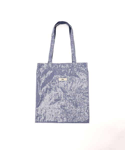 Spick & Span(スピックアンドスパン)の「《一部店舗+WEB限定》Uhr/ウーア SPANGLE CHECK TOTE(トートバッグ・レディース・アイボリー/ブルー・FREE)」の6枚目の写真