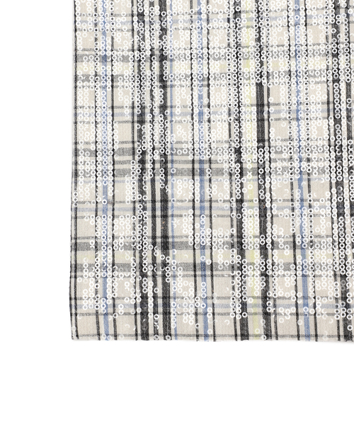 Spick & Span(スピックアンドスパン)の「《一部店舗+WEB限定》Uhr/ウーア SPANGLE CHECK TOTE(トートバッグ・レディース・アイボリー/ブルー・FREE)」の14枚目の写真