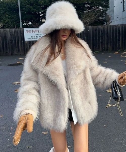 セール】エコファーボリュームコート（その他アウター）｜ViViDAY