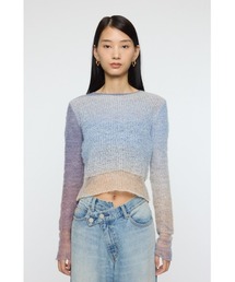 MOUSSY | GRADATION CROPPED ニットトップス(ニット/セーター)