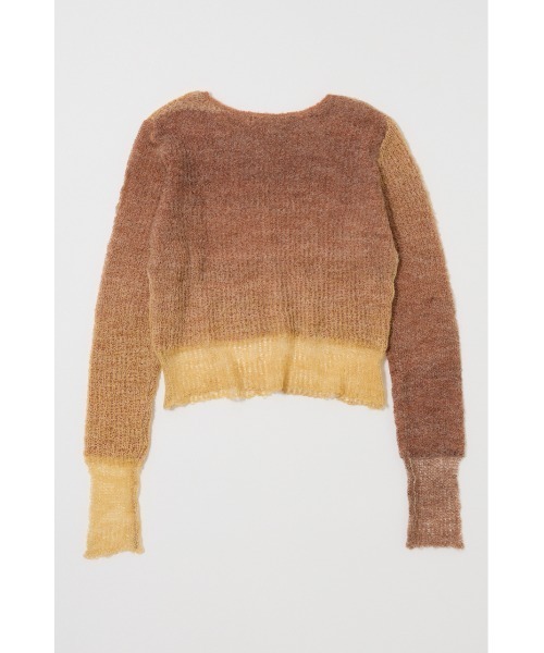 MOUSSY(マウジー)の「GRADATION CROPPED ニットトップス(ニット/セーター・レディース・オレンジ/パープル/ベージュ・FREE)」の10枚目の写真