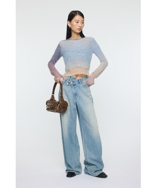 MOUSSY(マウジー)の「GRADATION CROPPED ニットトップス(ニット/セーター・レディース・オレンジ/パープル/ベージュ・FREE)」の13枚目の写真
