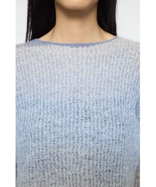 MOUSSY(マウジー)の「GRADATION CROPPED ニットトップス(ニット/セーター・レディース・オレンジ/パープル/ベージュ・FREE)」の19枚目の写真