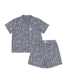 FOLI（ポリー）の「(Unisex) Romantic Gingham Short Sleeve/Shorts Pajama Set Black（ルームウェア/パジャマ）」