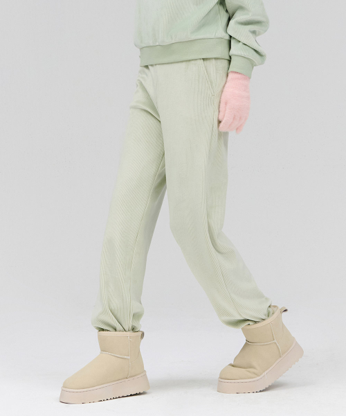 CHASECULT（チェイスカルト）の「女性起毛ワイドウォームアップパンツ-ミント（スウェットパンツ・レディース・ミント・70/67）」の2枚目の写真
