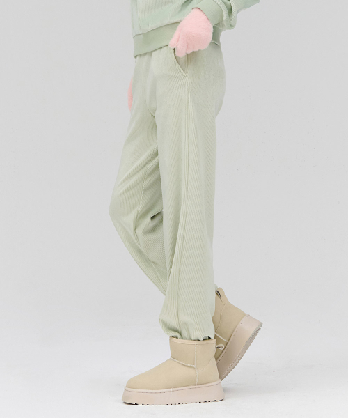 CHASECULT（チェイスカルト）の「女性起毛ワイドウォームアップパンツ-ミント（スウェットパンツ・レディース・ミント・70/67）」の5枚目の写真