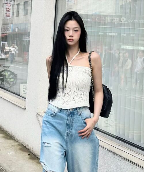 Midnight Move(ミッドナイトムーブ)の「knit top (black)(Tシャツ/カットソー・レディース・その他・FREE)」の5枚目の写真