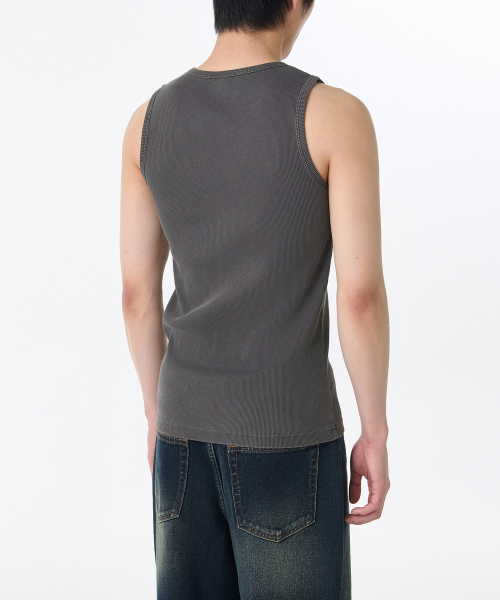 MUSINSA STANDARD（ムシンサスタンダード）の「ピグメントタンクトップ [チャコールグレー]（Tシャツ/カットソー・メンズ・その他・SMALL/XXX-LARGE）」の7枚目の写真
