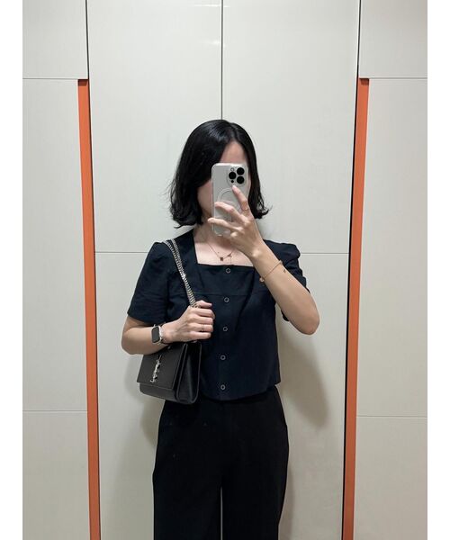 MUSINSA STANDARD WOMAN（ムシンサスタンダードウーマン）の「レディースフルイドスリムストレートスラックス[ブラック]（スラックス・レディース・その他・29/30/31/25/26/27/28/32/24/34）」の8枚目の写真