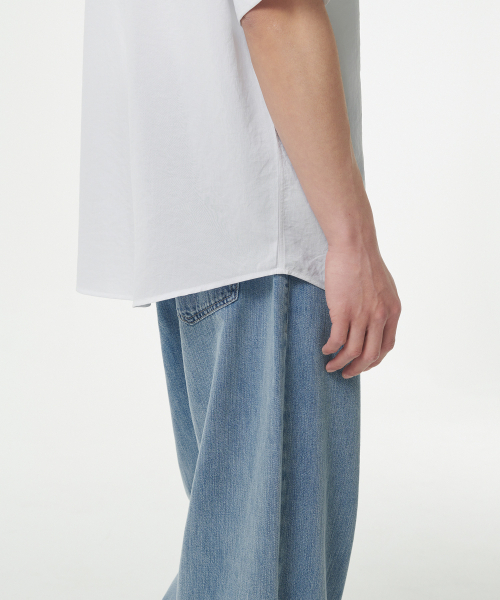 MUSINSA STANDARD（ムシンサスタンダード）の「リラックスドリネンライク半袖シャツ[ホワイト]（シャツ/ブラウス・メンズ・その他・LARGE/X-LARGE/XX-LARGE/SMALL/MEDIUM）」の6枚目の写真