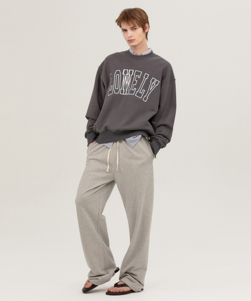 NOHANT(ノアン)の「LONELY/LOVELY DAMAGE SWEATSHIRT CHARCOAL(スウェット・メンズ・チャコール・SMALL/MEDIUM/LARGE)」の2枚目の写真