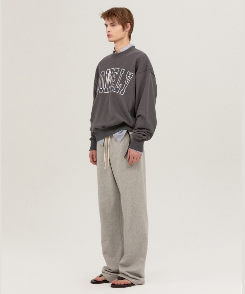 NOHANT(ノアン)の「LONELY/LOVELY DAMAGE SWEATSHIRT CHARCOAL(スウェット・メンズ・チャコール・SMALL/MEDIUM/LARGE)」の3枚目の写真