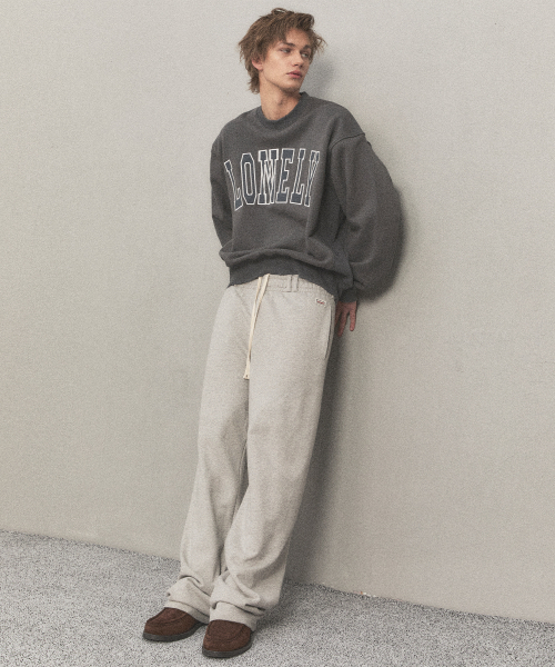 NOHANT(ノアン)の「LONELY/LOVELY DAMAGE SWEATSHIRT CHARCOAL(スウェット・メンズ・チャコール・SMALL/MEDIUM/LARGE)」の7枚目の写真