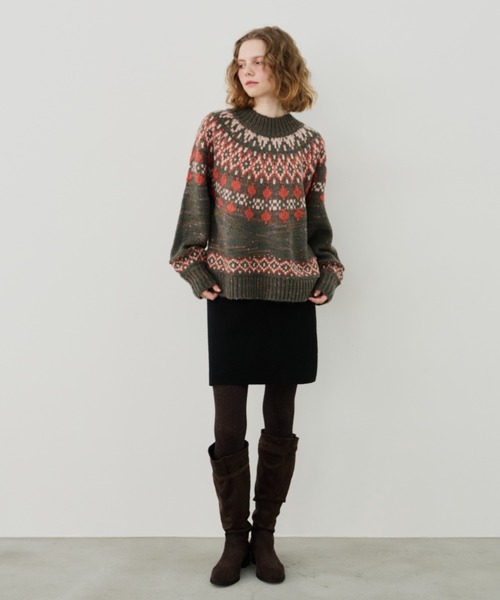 Unitage（ユニテージ）の「フェイクスウェードロングブーツ（ブーツ・レディース・ブラック/ブラウン・MEDIUM/LARGE）」の9枚目の写真