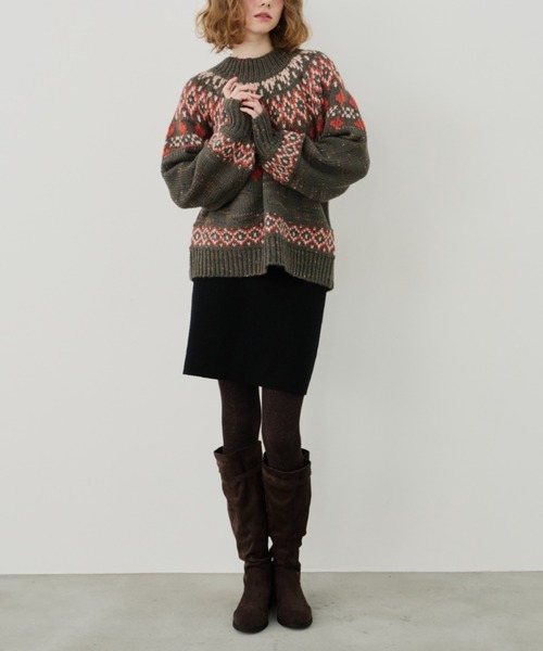 Unitage（ユニテージ）の「フェイクスウェードロングブーツ（ブーツ・レディース・ブラック/ブラウン・MEDIUM/LARGE）」の11枚目の写真