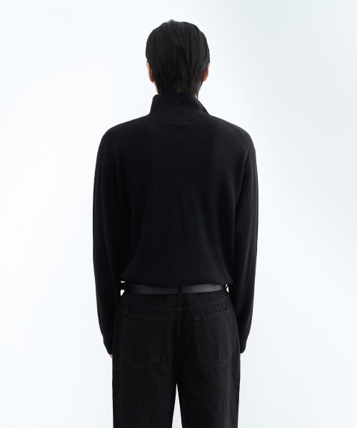 MUSINSA STANDARD（ムシンサスタンダード）の「[ストーカーズコラボ][ビクトリアウール] ミニマルリブタートルネックニット [ブラック]（ニット/セーター・メンズ・その他・XX-LARGE/SMALL/MEDIUM/LARGE/X-LARGE）」の3枚目の写真