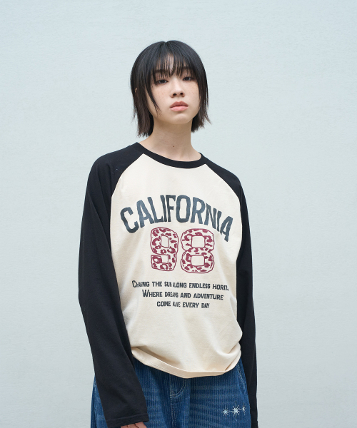 SUPERSUB(スーパーサブ)の「98カリフォルニアラグラン長袖Tシャツ - クリーム/ブラック(Tシャツ/カットソー・レディース・その他・FREE)」の2枚目の写真