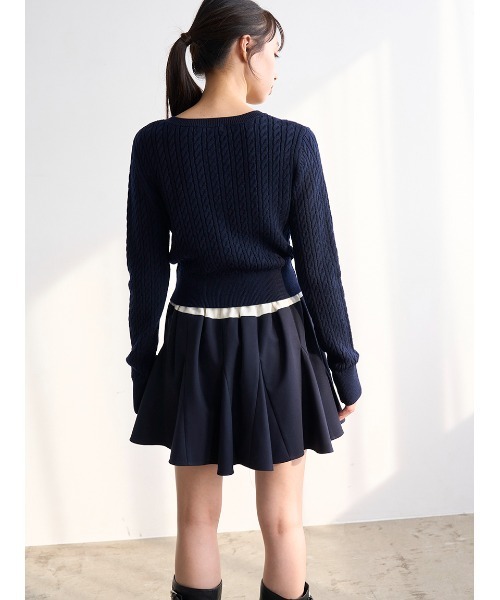 SNIDEL(スナイデル)の「フレアミニスカショーパン(その他パンツ・レディース・ホワイト/ネイビー/ブラック・0/1)」の11枚目の写真