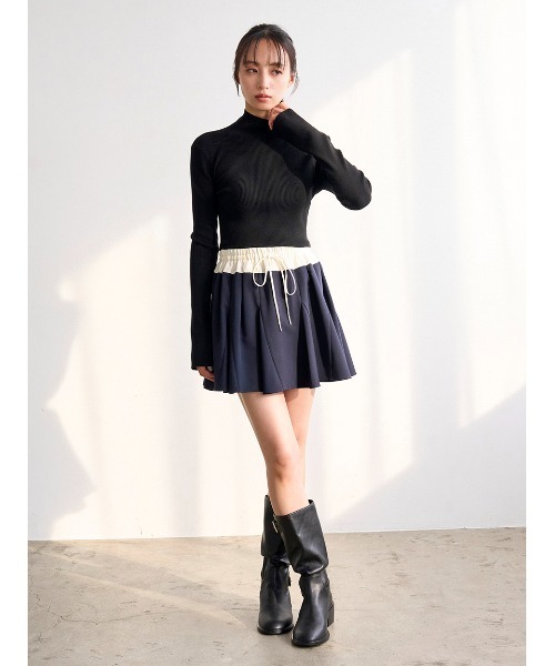 SNIDEL(スナイデル)の「フレアミニスカショーパン(その他パンツ・レディース・ホワイト/ネイビー/ブラック・0/1)」の14枚目の写真