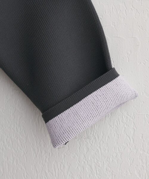 natural couture（ナチュラルクチュール）の「配色プレーティングポリニットカーデ（カーディガン/ボレロ・レディース・ベージュ/ネイビー/オフホワイト/チャコールグレー/サックスブルー・FREE）」の12枚目の写真