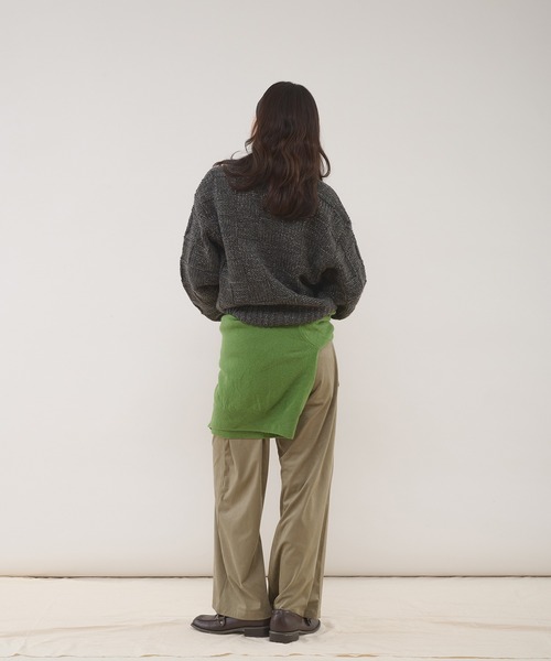 MUHET（ミュエータ）の「glitter knit shirt cardigan / グリッターニットシャツカーディガン（カーディガン/ボレロ・レディース・チャコールグレー/ブラウン・FREE）」の4枚目の写真