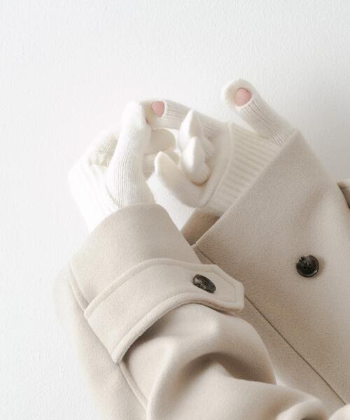 SMELLY（スメリー）の「2WAYホールタッチグローブ（手袋・レディース・ホワイト/グレー・-）」の3枚目の写真