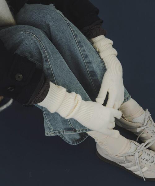 SMELLY（スメリー）の「2WAYホールタッチグローブ（手袋・レディース・ホワイト/グレー・-）」の8枚目の写真