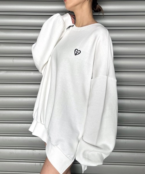 EGOIST（エゴイスト）の「ハートロゴプルオーバー（スウェット・レディース・ブラック/ホワイト/ボルドー/ネイビー・FREE）」の11枚目の写真