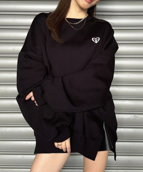 EGOIST（エゴイスト）の「ハートロゴプルオーバー（スウェット・レディース・ブラック/ホワイト/ボルドー/ネイビー・FREE）」の17枚目の写真