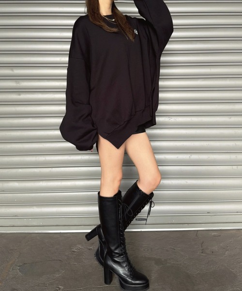 EGOIST（エゴイスト）の「ハートロゴプルオーバー（スウェット・レディース・ブラック/ホワイト/ボルドー/ネイビー・FREE）」の21枚目の写真