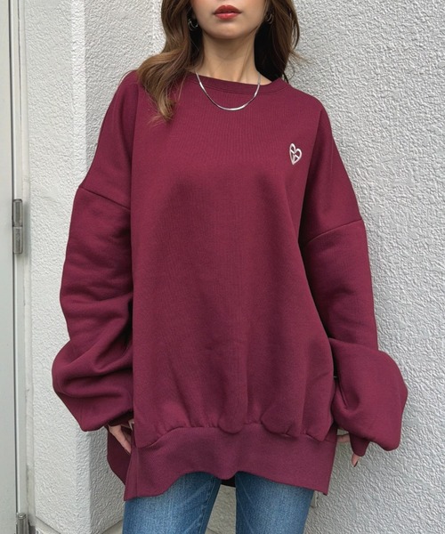 EGOIST（エゴイスト）の「ハートロゴプルオーバー（スウェット・レディース・ブラック/ホワイト/ボルドー/ネイビー・FREE）」の22枚目の写真