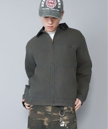 SPINNS（スピンズ）の「【短丈】中綿ダック地デトロイトジャケット/キルティング裏地/古着風/ユニセックス（ブルゾン）」